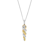 Zirconia Twist Necklace with pendant