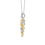 Zirconia Twist Necklace with pendant