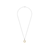 Zirconia Cushion Pearl Necklace with pendant