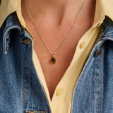Necklace with Khaki Square pendant