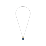 Blue Cushion Structure Necklace with pendant