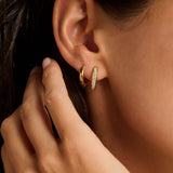 Tennis Small Oval Hoops 11mm