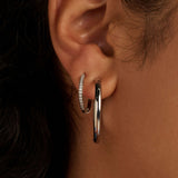 Classic Oversized Hoops Silver 30mm