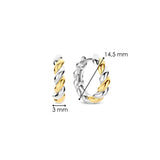 Bicolor Twisted Hoops