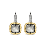 Grey Zirconia Cushion Hoops