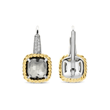 Grey Zirconia Cushion Hoops