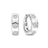 Classic Zirconia Hoops Silver
