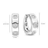 Classic Zirconia Hoops Silver