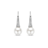 Zirconia Pearl Hoops