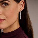 Long Zirconia Earrings 40mm