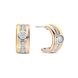 Contrast Tricolor Zirconia Earrings