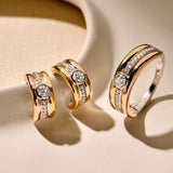 Contrast Tricolor Zirconia Earrings