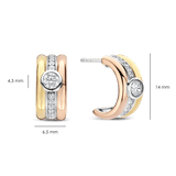 Contrast Tricolor Zirconia Earrings