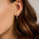 Zirconia Crossover Hoops Silver
