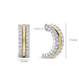 Triple Band Zirconia Hoops