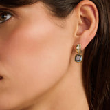 Blue Cushion Structure Hoops