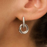Zirconia Crossover Circle Hoops