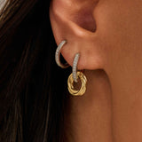 Zirconia Crossover Circle Hoops