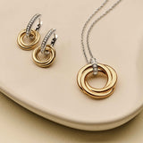 Zirconia Crossover Circle Hoops