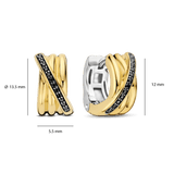 Black Zirconia Crossover Hoops