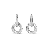 Zirconia Crossover Circle Hoops