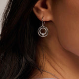 Zirconia Circle Earrings