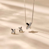 Zirconia Cross Earrings