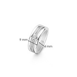 Triple Band Ring with stone