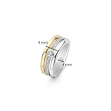 Triple Band Ring with stone