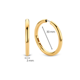 Classic Oversized Hoops Gold 30mm