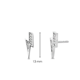 Lightning Zirconia Earrings